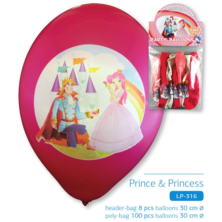 Prince & Princess party balloon design