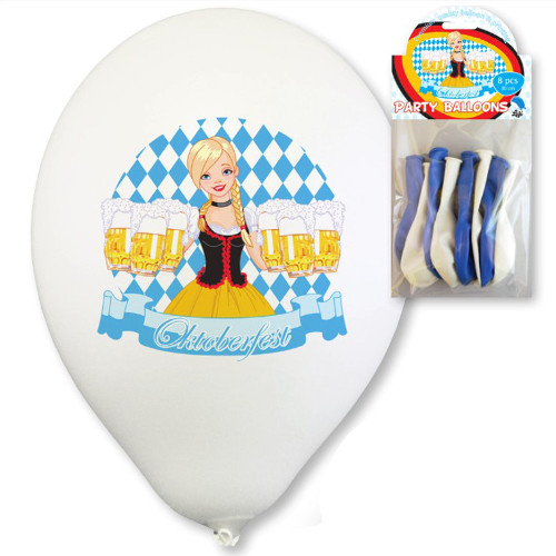 Printed party balloon with its BOPP retail bag