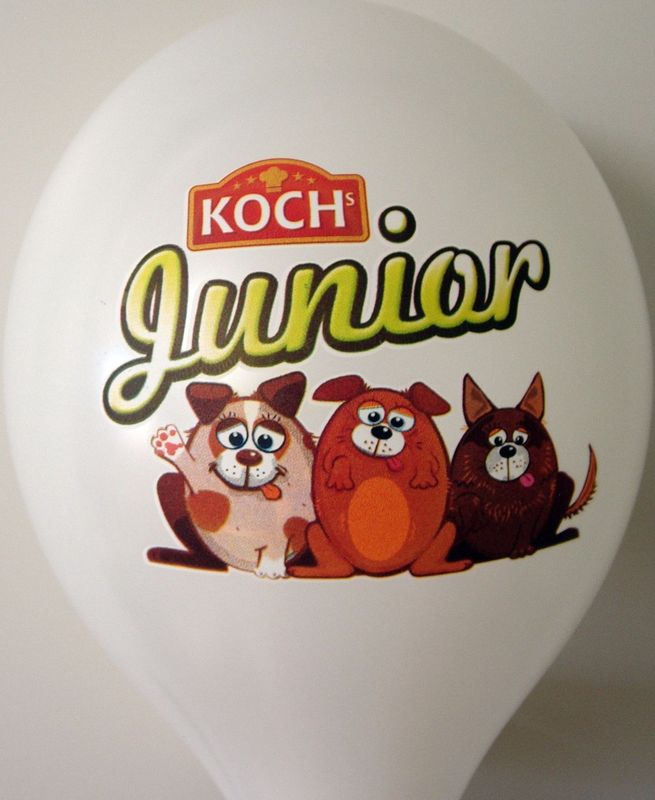 CMYK print on a balloon: Koch Junior