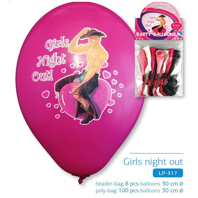 Girls' night out party balloon design