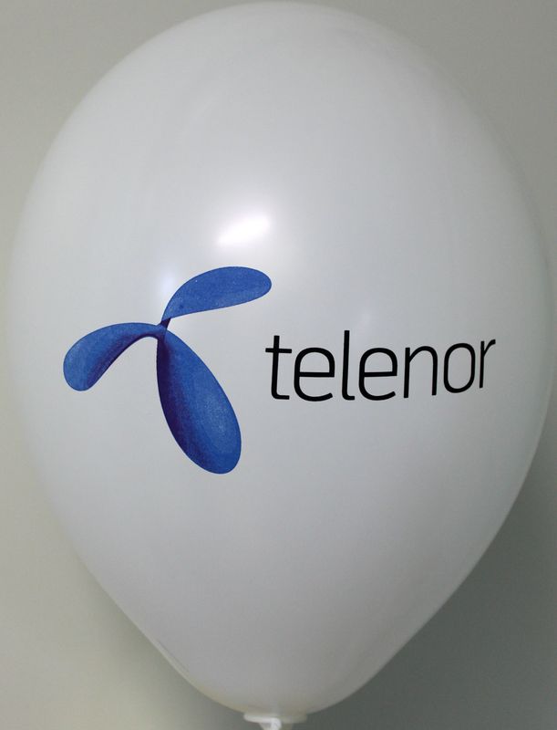 CMYK print on a balloon: Telenor