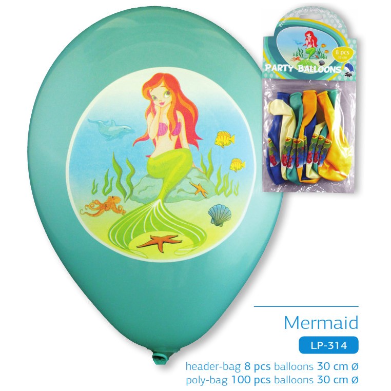 Mermaid party balloon design