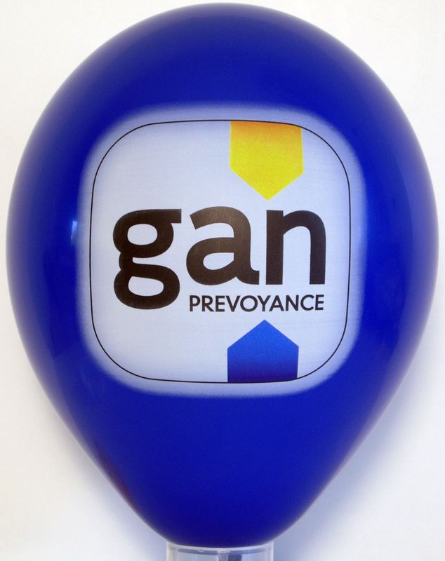 CMYK print on a balloon: gan