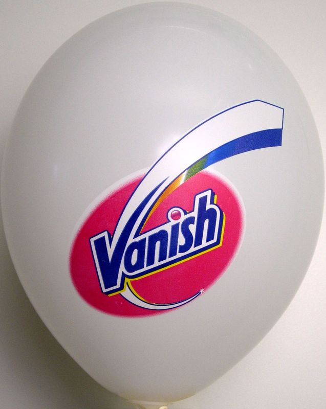 CMYK print on a balloon: Vanish
