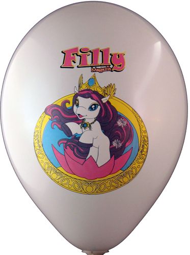 CMYK print on a balloon: Filly
