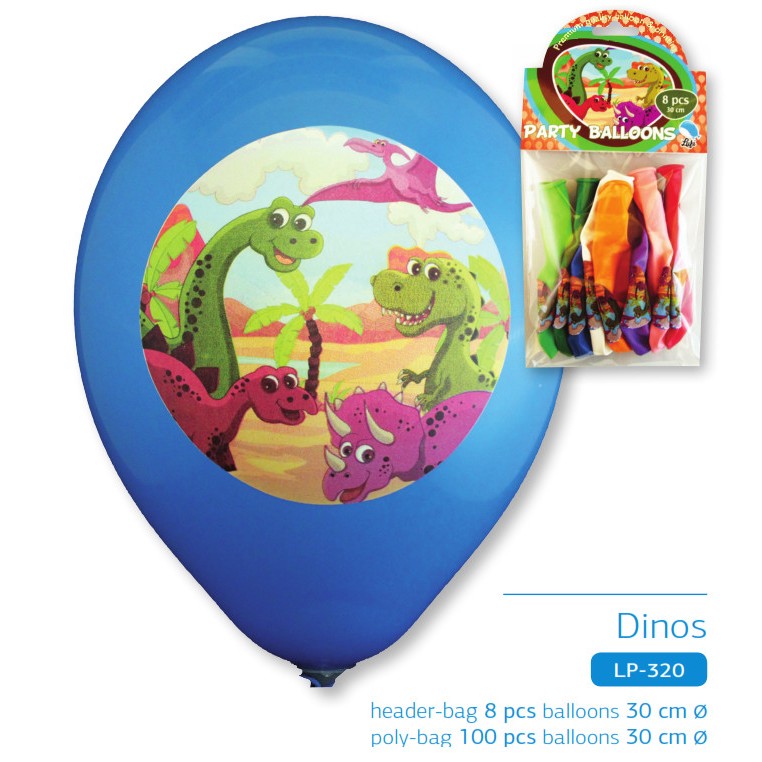Dinos party balloon design