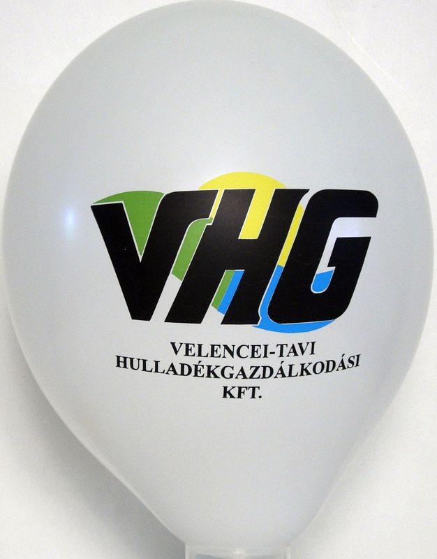 Spot-colour print on a balloon: VHG