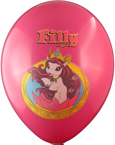 CMYK print on a balloon: Filly