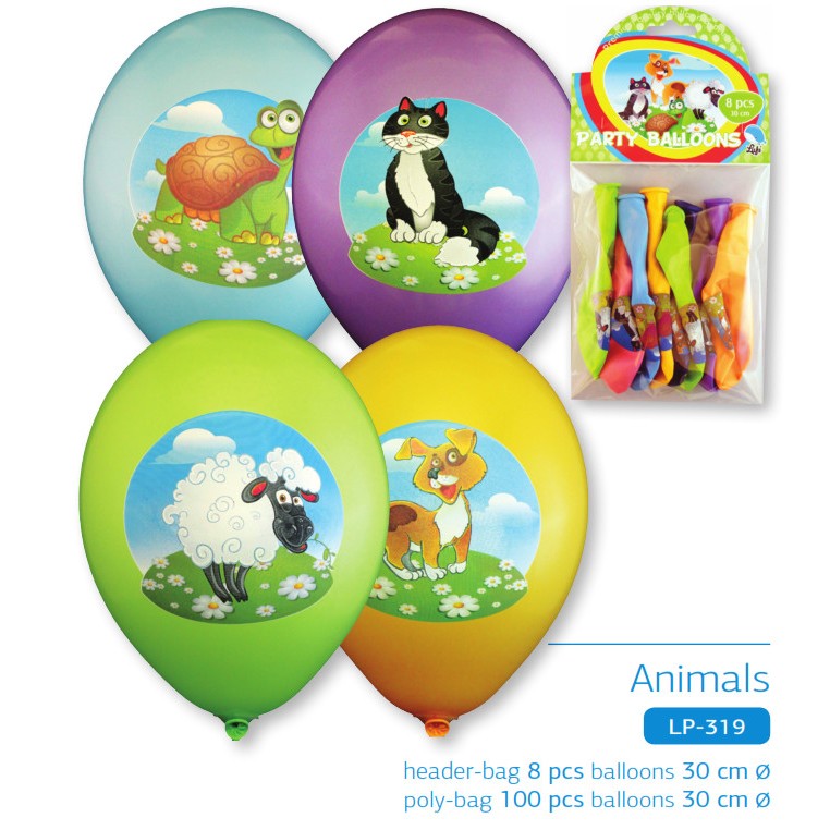 Animals party balloon design