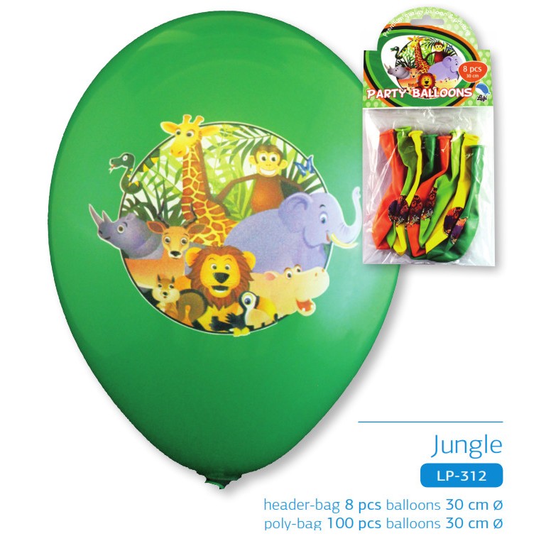 Jungle party balloon design