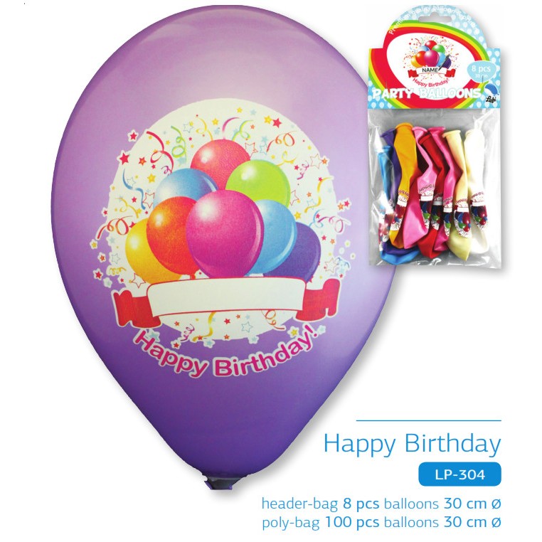 Happy Birthday party balloon design