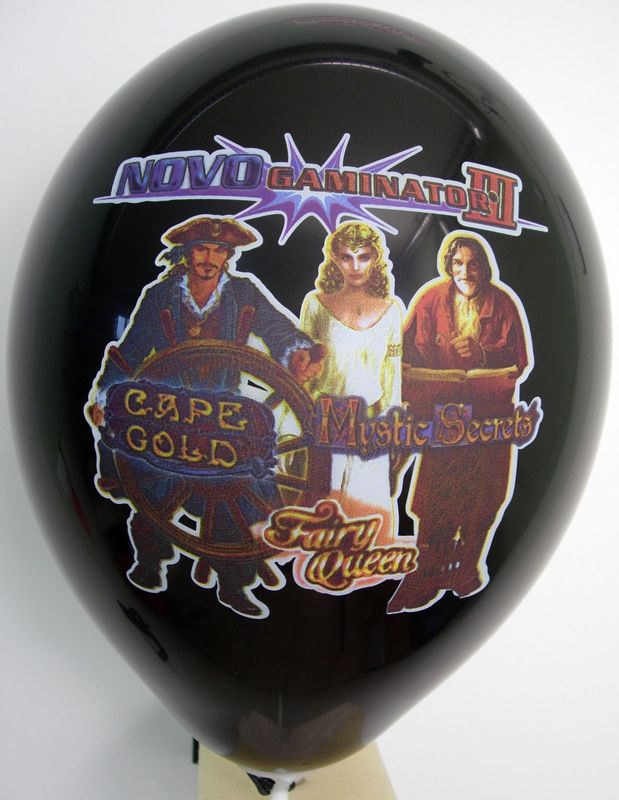 CMYK print on a balloon: film characters