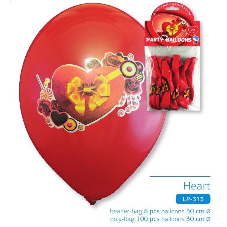 Heart party balloon design