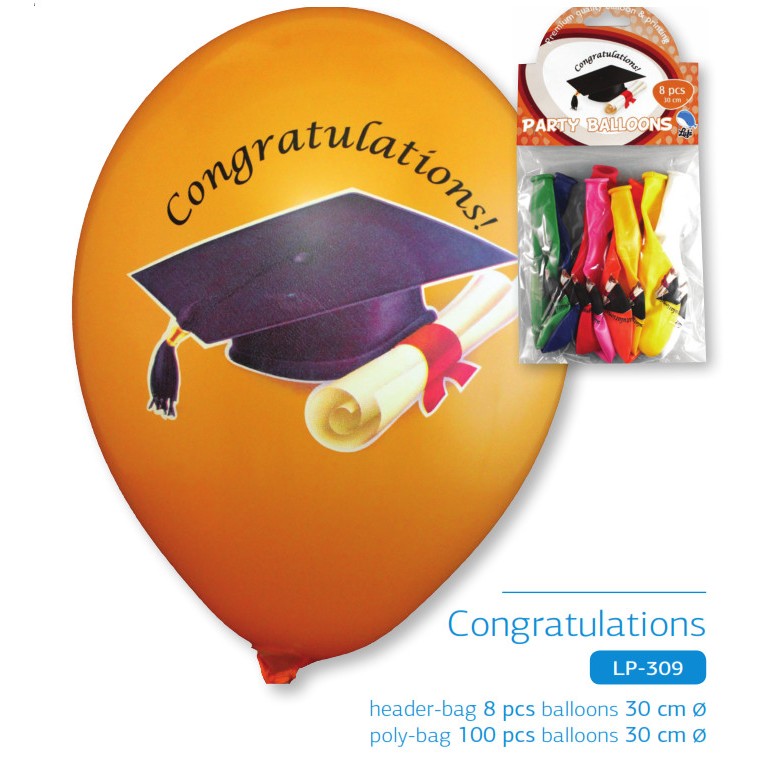 Congratulations party balloon design