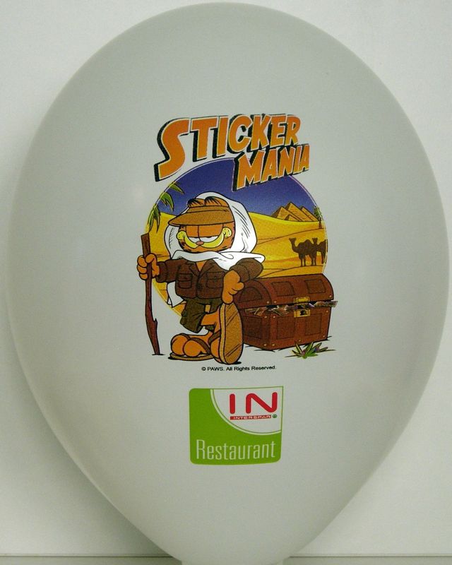 CMYK print on a balloon: cartoon characters