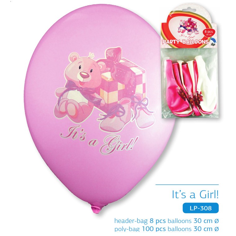 It's a girl party balloon design