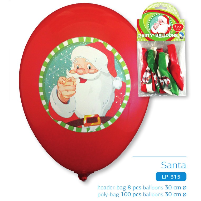 Santa party balloon design