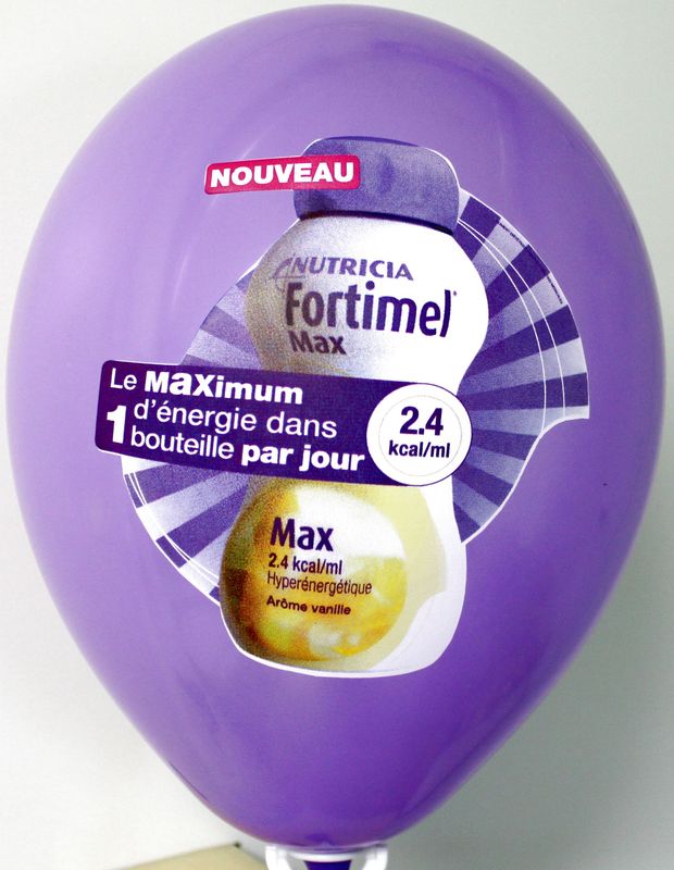 CMYK print on a balloon: Fortimel