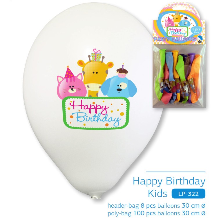 Happy Birthday (kids) party balloon design